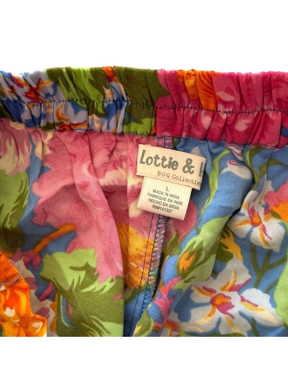 Lottie & Holly BOG Collective Size L Blue Pink Floral Two Piece Set NWT - Picture 8 of 9